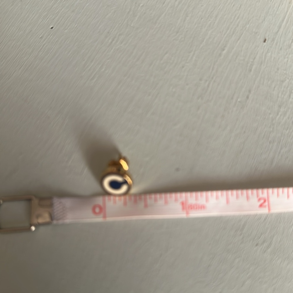 Coach Navy, White and Gold Earrings - Picture 5 of 5